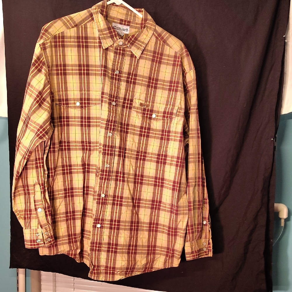 Carhartt Red and Yellow Casual Shirt